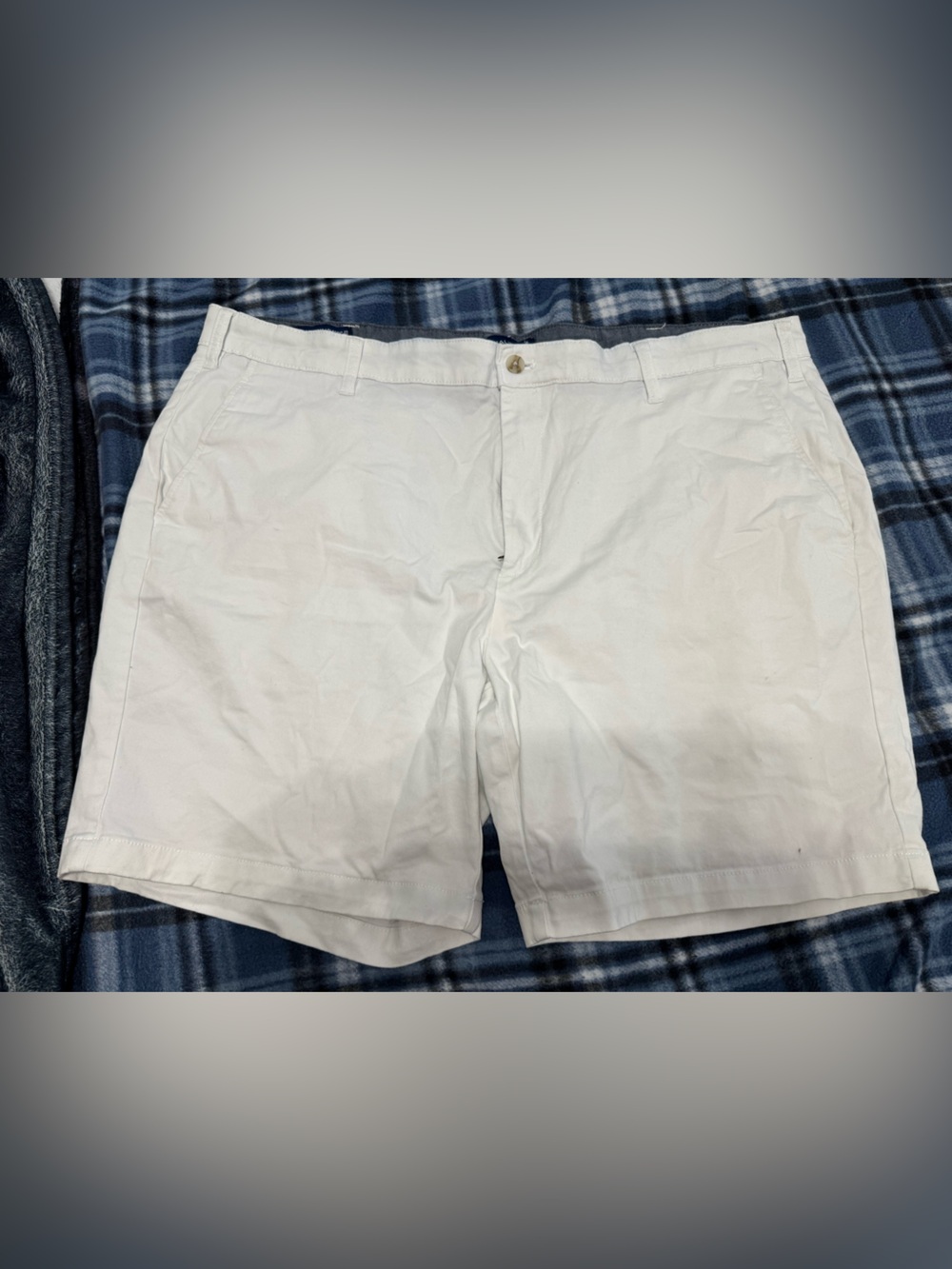 Nautica White Flat Front Cotton Shorts